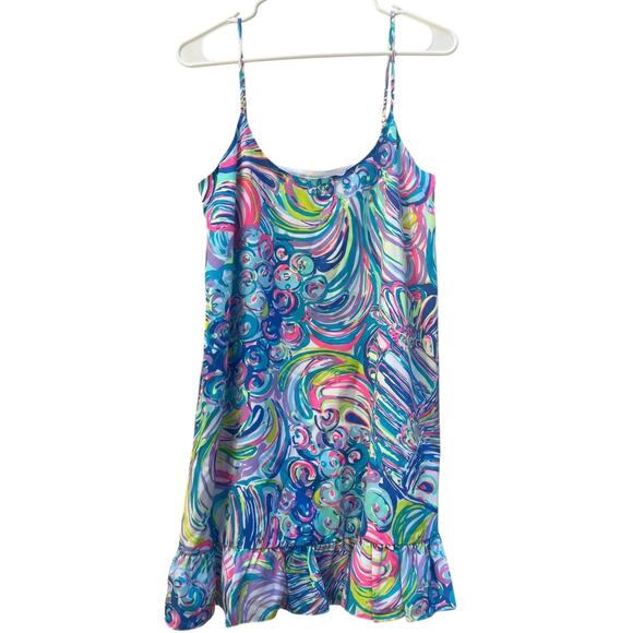 Lilly Pulitzer Dresses & Skirts - NEW Lilly Pulitzer Zanna Silk Dress Multi Gillty Pleasure Adjust Straps Women XS